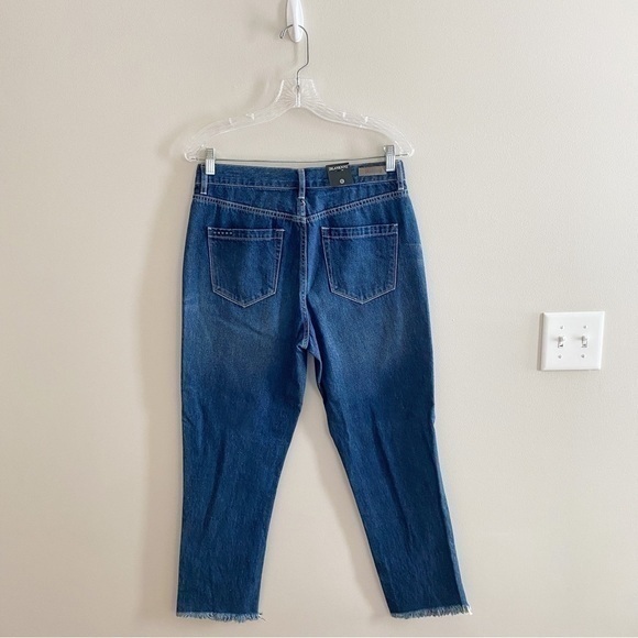 Blank NYC NWT High Rise Exposed Button‎ Fly Straight Leg Jeans Frayed Hem 28 - Picture 7 of 9